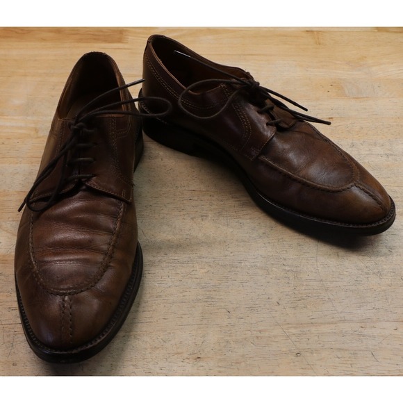 Faconnable Alan Dress Shoes Leather Split Toe Derby Brown Size 10.5 1/2 M Italy - Picture 10 of 14